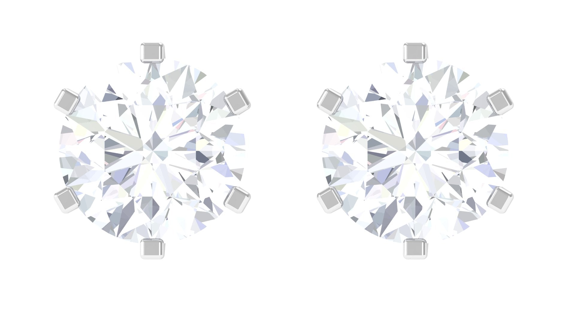 Rosec Jewels-Real Diamond Solitaire Martini Stud Earrings