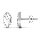 Certified Moissanite Petal Stud Earrings Moissanite - ( D-VS1 ) - Color and Clarity - Rosec Jewels