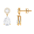 3 CT Classic Moissanite Bridal Drop Earrings Moissanite - ( D-VS1 ) - Color and Clarity - Rosec Jewels