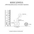 Certified Moissanite Gemini Zodiac Sign Pendant Necklace Moissanite - ( D-VS1 ) - Color and Clarity - Rosec Jewels