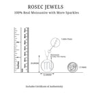 Certified Moissanite Scorpio Zodiac Sign Pendant Necklace Moissanite - ( D-VS1 ) - Color and Clarity - Rosec Jewels