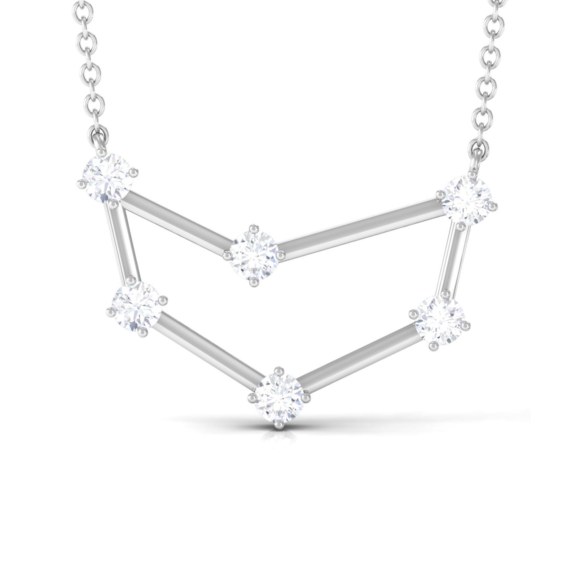 1/2 CT Moissanite Constellation Capricorn Zodiac Sign Necklace - Rosec Jewels