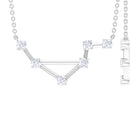 Certified Moissanite Constellation Libra Zodiac Sign Necklace Moissanite - ( D-VS1 ) - Color and Clarity - Rosec Jewels