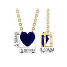 3/4 CT Heart Shape Blue Sapphire Solitaire Drop Pendant Necklace for Women Blue Sapphire - ( AAA ) - Quality - Rosec Jewels