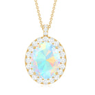 Ethiopian Opal Statement Pendant Necklace Ethiopian Opal - ( AAA ) - Quality - Rosec Jewels