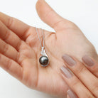 Elegant Black Tahitian Pearl Designer Pendant with Diamond Tahitian pearl - ( AAA ) - Quality - Rosec Jewels