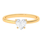 1 CT Heart Shape Certified Moissanite Solitaire Ring Moissanite - ( D-VS1 ) - Color and Clarity - Rosec Jewels