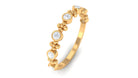 Natural Diamond Beaded Half Eternity Band Ring Diamond - ( HI-SI ) - Color and Clarity - Rosec Jewels