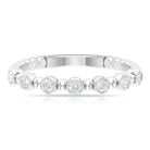 7 Stone Diamond Stackable Ring with Beaded Details Diamond - ( HI-SI ) - Color and Clarity - Rosec Jewels