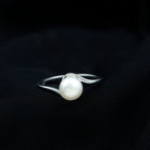 2.25 CT Solitaire Freshwater White Pearl Bypass Ring in Gold Freshwater Pearl - ( AAA ) - Quality - Rosec Jewels