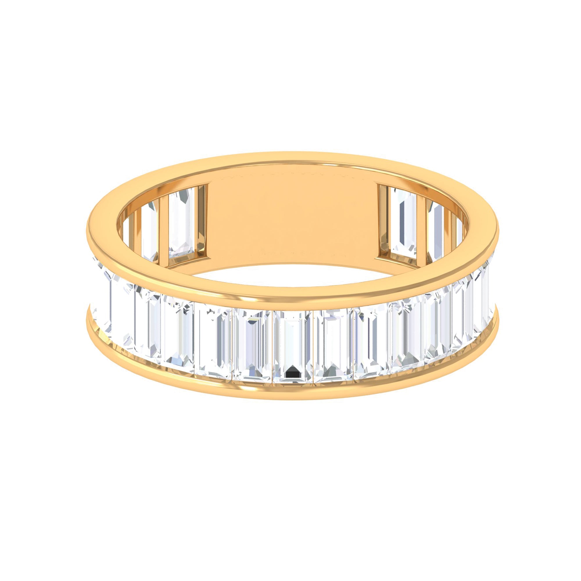 Baguette Cut Zircon Eternity Anniversary Band Ring Zircon - ( AAAA ) - Quality - Rosec Jewels