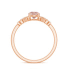 1/2 CT Round Morganite and Diamond Infinity Engagement Ring Morganite - ( AAA ) - Quality - Rosec Jewels