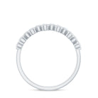 0.5 CT Zircon Simple Semi Eternity Ring in Bezel Setting Zircon - ( AAAA ) - Quality - Rosec Jewels