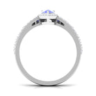 Tanzanite Vintage Teardrop Wedding Ring Set with Diamond Tanzanite - ( AAA ) - Quality - Rosec Jewels