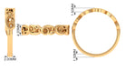 1/4 CT Bezel Set Round Diamond Designer Band Ring Diamond - ( HI-SI ) - Color and Clarity - Rosec Jewels