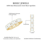 Round and Baguette Cut Moissanite Eternity Anniversary Band Moissanite - ( D-VS1 ) - Color and Clarity - Rosec Jewels