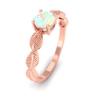 Nature Inspired Ethiopian Opal Solitaire Ring Ethiopian Opal - ( AAA ) - Quality - Rosec Jewels