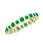 1 CT Emerald Uneven Eternity Ring in Bezel Setting Emerald - ( AAA ) - Quality - Rosec Jewels