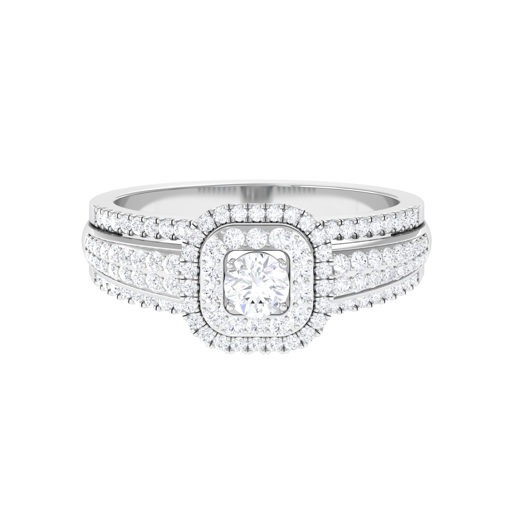 1 CT Statement Diamond Engagement Ring Diamond - ( HI-SI ) - Color and Clarity - Rosec Jewels