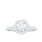 1.50 CT Designer Floating Halo Zircon Engagement Ring in Gold Zircon - ( AAAA ) - Quality - Rosec Jewels