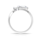 Certified Moissanite Toi Et Moi Engagement Ring Moissanite - ( D-VS1 ) - Color and Clarity - Rosec Jewels