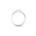 Oval Cubic Zirconia Solitaire Engagement Ring Zircon - ( AAAA ) - Quality - Rosec Jewels