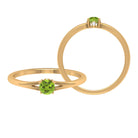 Minimal Peridot Solitaire Promise Ring in Split Shank Peridot - ( AAA ) - Quality - Rosec Jewels