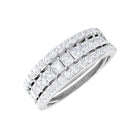 Zircon Stackable Band Ring Set of 3 Zircon - ( AAAA ) - Quality - Rosec Jewels