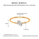 1/4 CT Natural Diamond Minimal Promise Ring in Gold Diamond - ( HI-SI ) - Color and Clarity - Rosec Jewels