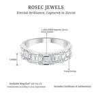 1.75 CT Baguette and Round Zircon Wedding Band in Gold Zircon - ( AAAA ) - Quality - Rosec Jewels