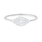 Certified Diamond Minimal Cluster Ring in Illusion Setting Diamond - ( HI-SI ) - Color and Clarity - Rosec Jewels