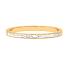 Elegant Stackable Ring with 1/2 CT Baguette Diamond in Channel Setting Diamond - ( HI-SI ) - Color and Clarity - Rosec Jewels