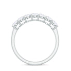 Minimal Round Diamond Seven Stone Half Eternity Ring Diamond - ( HI-SI ) - Color and Clarity - Rosec Jewels