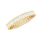 Moissanite Simple Full Eternity Band Ring Moissanite - ( D-VS1 ) - Color and Clarity - Rosec Jewels