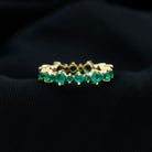 Lab Grown Emerald Round Eternity Band Ring Lab Created Emerald - ( AAAA ) - Quality - Rosec Jewels