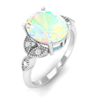 Rosec Jewels-5 MM Princess Cut Ethiopian Opal Simple Eternity Ring