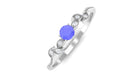 Tanzanite and Diamond Minimal Leaf Branch Ring Tanzanite - ( AAA ) - Quality - Rosec Jewels