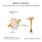 1.75 CT Morganite and Diamond Engagement Enhancer Ring Set Morganite - ( AAA ) - Quality - Rosec Jewels