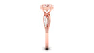 1.25 CT Infinity Shank Morganite Engagement Ring with Diamond Morganite - ( AAA ) - Quality - Rosec Jewels