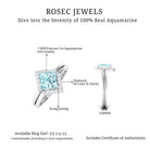 3/4 CT Minimal Princess Cut Aquamarine and Diamond Engagement Enhancer Ring Set Aquamarine - ( AAA ) - Quality - Rosec Jewels