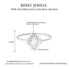 1.5 CT Certified Moissanite Antique Ring with Halo in Gold Moissanite - ( D-VS1 ) - Color and Clarity - Rosec Jewels