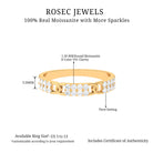 Certified Moissanite Interlock Wedding Band Moissanite - ( D-VS1 ) - Color and Clarity - Rosec Jewels