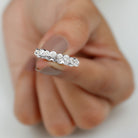 Bezel Set Round Cubic Zirconia Unique Full Eternity Ring Zircon - ( AAAA ) - Quality - Rosec Jewels