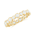 Bezel Set Round Cubic Zirconia Unique Full Eternity Ring Zircon - ( AAAA ) - Quality - Rosec Jewels