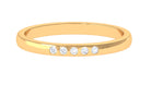 Five Stone Diamond Minimal Band Ring Diamond - ( HI-SI ) - Color and Clarity - Rosec Jewels