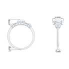Split Shank Oval Cut Zircon Cocktail Flower Ring in Gold Zircon - ( AAAA ) - Quality - Rosec Jewels