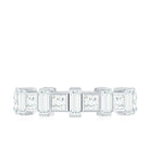 Princess and Baguette Cut Zircon Alternate Eternity Ring Zircon - ( AAAA ) - Quality - Rosec Jewels