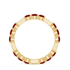 2.50 CT Created Ruby Designer Full Eternity Ring with Diamond Lab Created Ruby - ( AAAA ) - Quality - Rosec Jewels