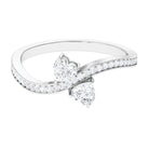 Heart Shape Cubic Zirconia Toi Et Moi Engagement Ring Zircon - ( AAAA ) - Quality - Rosec Jewels