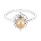 2.75 CT South Sea Pearl Cocktail Engagement Ring with Diamond South Sea Pearl - ( AAA ) - Quality - Rosec Jewels